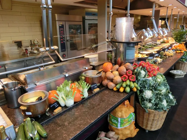 A commercial servery line