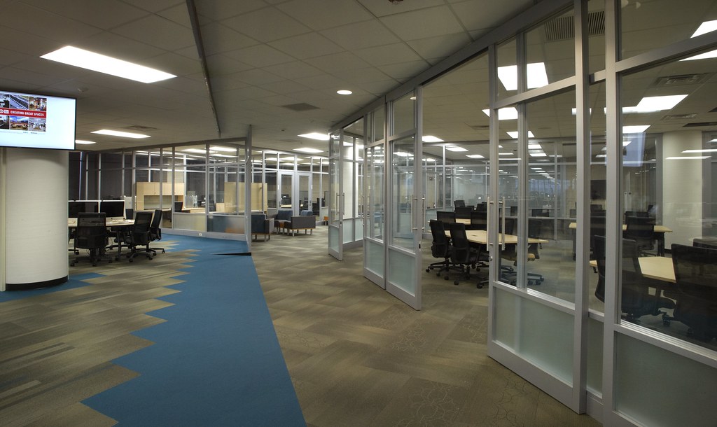 Clean finished office interior